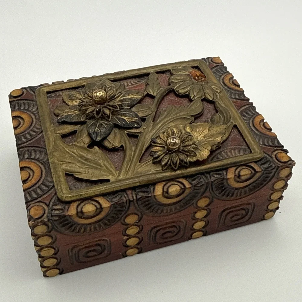 Vintage Jo Marz Wooden Trinket Box 3